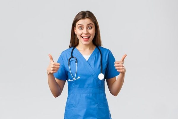 kimono médicale femme bleu