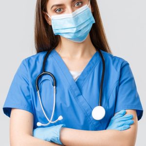 kimono médicale femme bleu